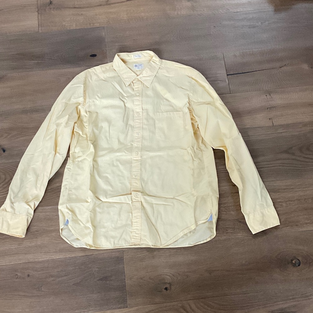 Classic Yellow Men's Button Down Shirt